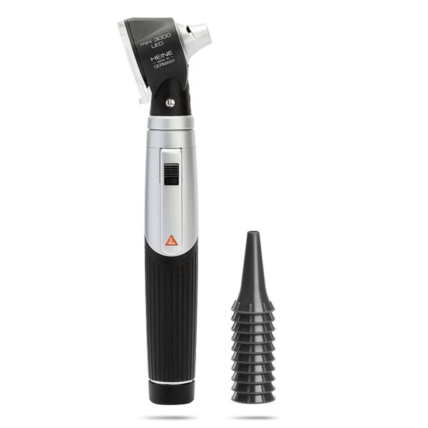 Otoskop Heine mini 3000 LED in schwarz (D-008.70.220) - Batterie betrieben mit LED-HQ Lampe