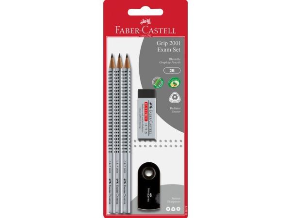 Faber-Castell Grip 2001 2B - 3 Bleistifte