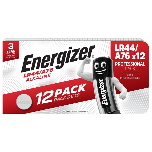 Energizer LR44 / A76 Alkaline - 12 Knopfbatterien