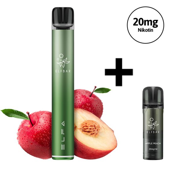 Elfbar ELFA Pro V2 Kit mit 1 Pod Apple Peach (20mg) - Aurora Green