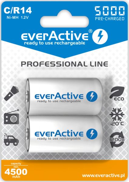 everActive C, 5000 mAh (Ni-MH) - 2 Akkus