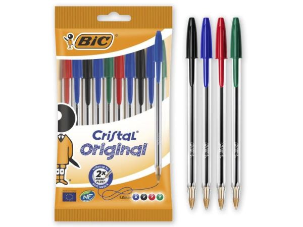 Bic Cristal Original, Transparent -10 Kugelschreiber