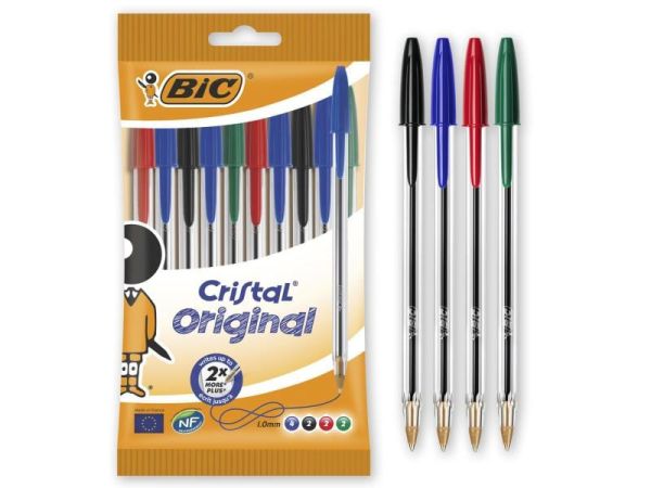 Bic Cristal Original, Transparent -10 Kugelschreiber