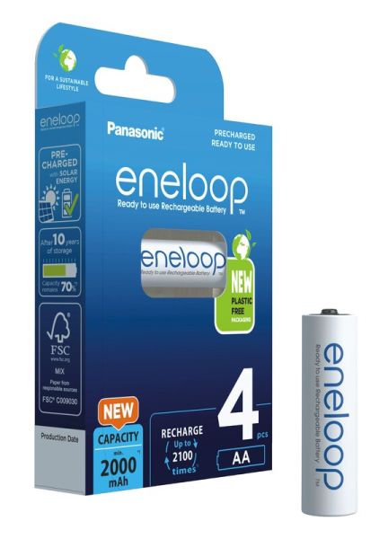 Panasonic eneloop AA (HR6), 2000 mAh - 4 Akku