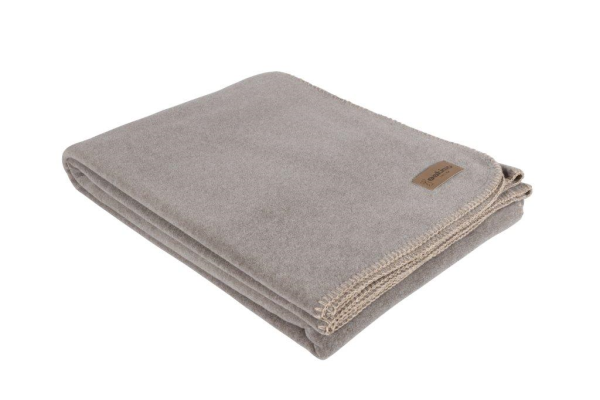 Eskimo Edelvelours Decke Sand 150x200cm - Einfarbig (Natur - nature)