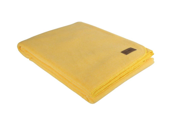 Eskimo Edelvelours Decke Sonne 150x200cm - Einfarbig (Gelb)