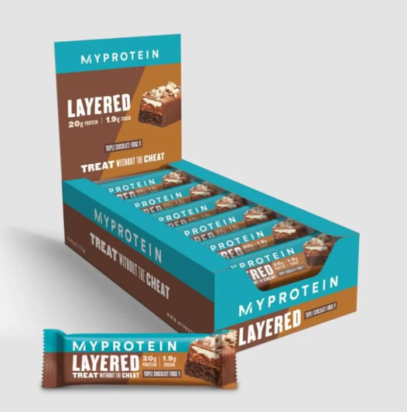 Myprotein Retail Layered Bar 12x60g (Triple Choc Fudge)