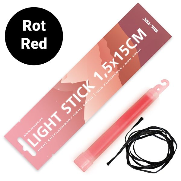 Mil-Tec Light Stick Knicklicht 15 cm Rot – Leuchtstab