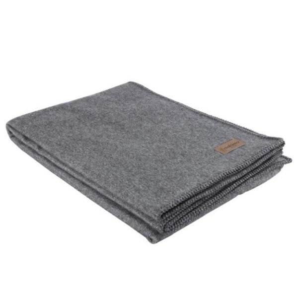 Eskimo Generoso Schlaf-Decke (150x220cm) mit Merino- und Kaschmiranteil - Grau