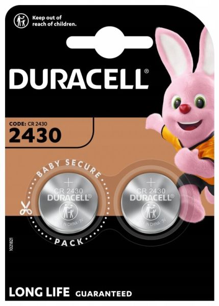 Duracell CR2430 - 2 Knopfzellen Batterien (3 Volt Lithium)
