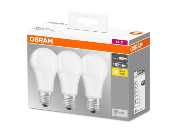Osram 13 Watt (100 W), E27, 1521 lm, Warm White (2700 K) - LED Lampe in klassischer Kolbenform