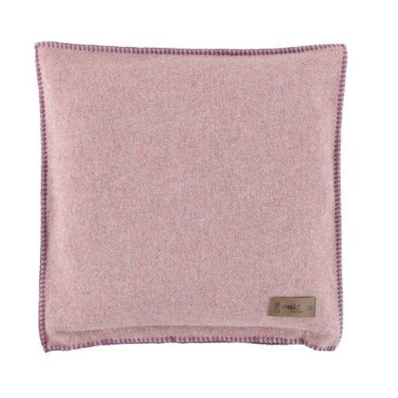 Eskimo Kissen Huttwil aus 100% Merinowolle (45x45cm) - Mauve mit Kettelung