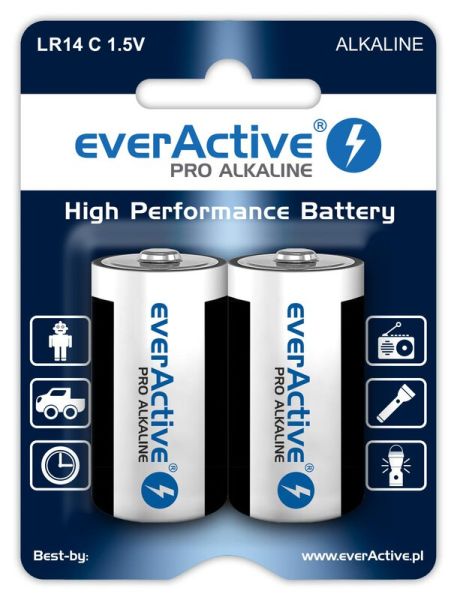 everActive Pro Alkaline, C - 2 Batterien