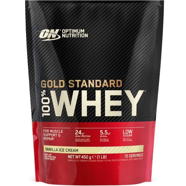 Optimum Nutrition 100% Whey Gold Standard (Vanilla Ice Cream) - 450 Gramm