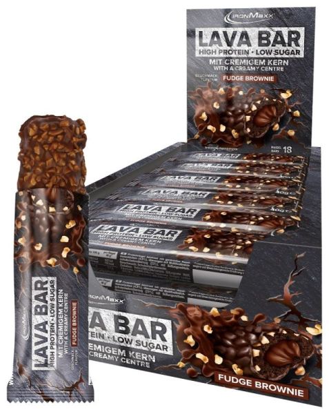 Ironmaxx Lava Bar 18x40g (Fudge Brownie)