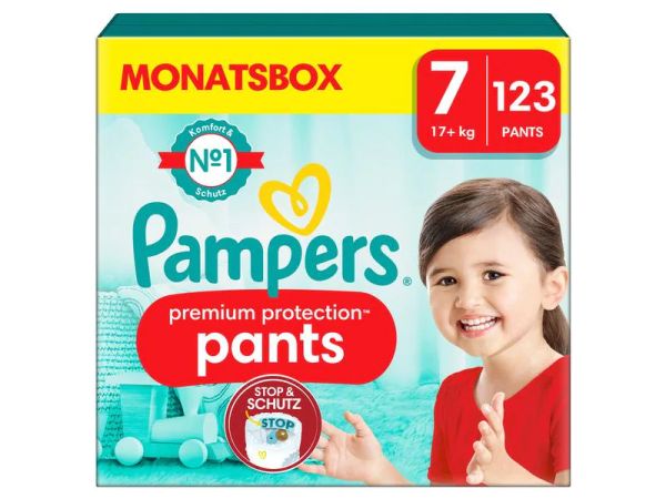 Pampers Premium Protection Pants, Grösse 7 - 123 Windeln