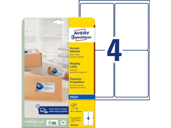 Avery Zweckform J8169, 99.1 x 139 mm - Versand-Etiketten