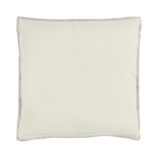 Eskimo Kissen Huttwil aus 100% Merinowolle (45x45cm) - Écru mit Kettelung