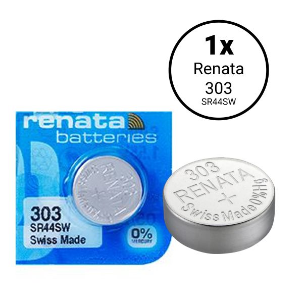 Renata 303 / SR44SW - Knopfzellen-Uhrenbatterie (Swiss Made).