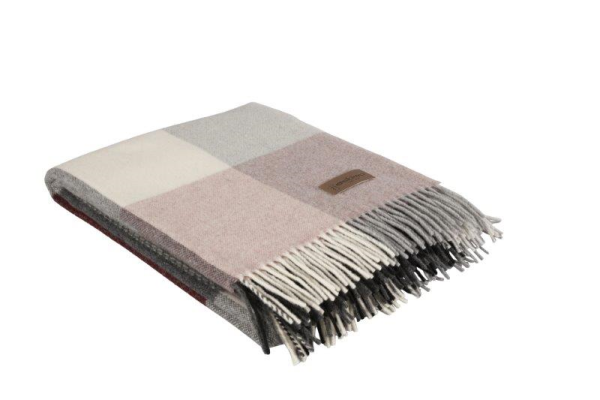 Eskimo Decke Mürren (130x180 cm) aus 100% Merino-Wolle - Rot