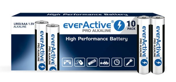 everActive Pro Alkaline, AAA - 10 Batterien
