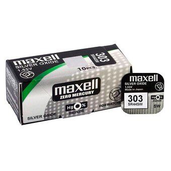 Maxell 303 / SR44SW - 10 Uhrenbatterien