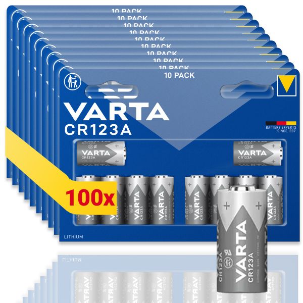 Varta CR123A (CR17345) Ersatzbatterie - 100 Stück