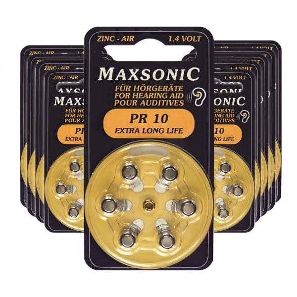 Maxsonic PR 10 H Extra Long Life Hörgerätebatterien