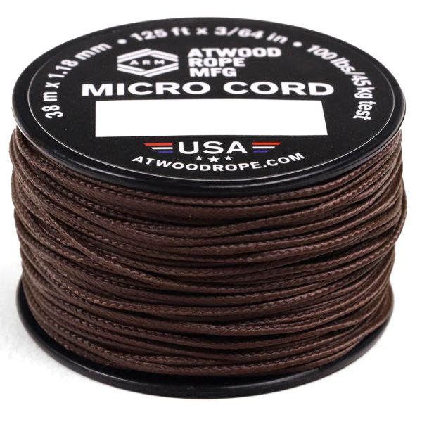 Atwood Rope MFG Micro Cord (Braun) - 38 m Outdoor-Schnur