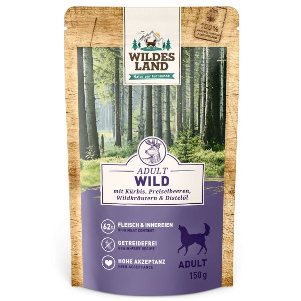 Wildes Land Wild, Adult (8x150g) - Nassfutter