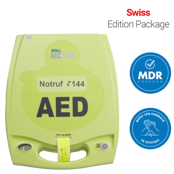 Zoll AED Plus Defibrillator (Halbautomat DE / FR / EN) - Swiss Edition