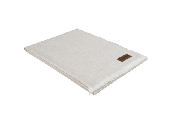 Eskimo «Pura» Plaid-Sommerdecke (130x180cm) mit Leinen - Beige
