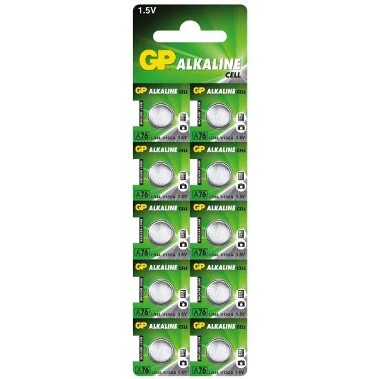 GP A76 (LR44) Alkaline - 10 Batterien (1,5 Volt Alkali)