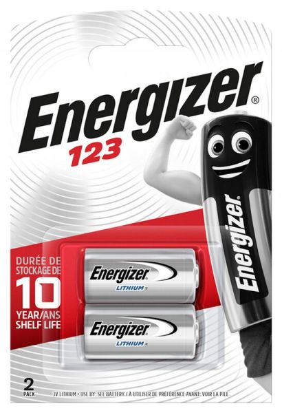 Energizer CR123 - 2 Stück Foto Batterie2 (Lithium 3 Volt)