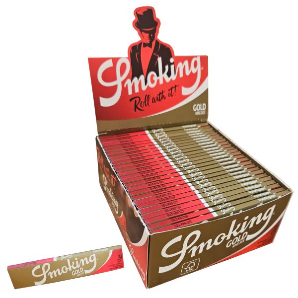 Smoking Gold King Size Ultrathin rolling Paper - 50 Box
