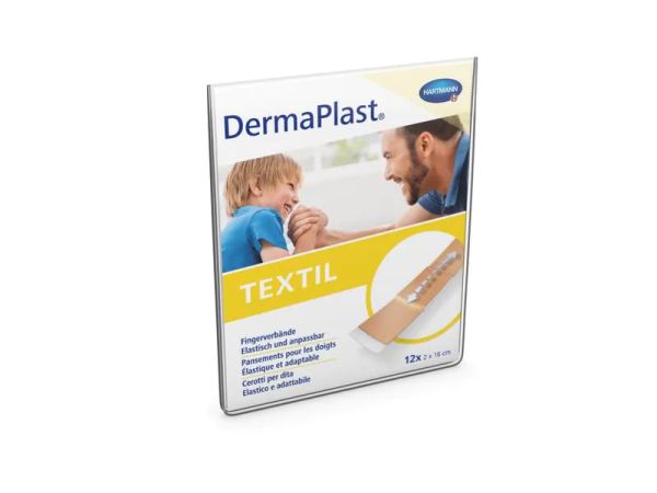 DermaPlast Textil Finger 2 x 16 cm - 12 Wundpflaster