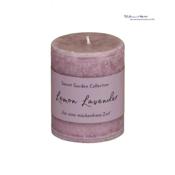 Schulthess Kerze «Lemon Lavender» - Secret Garden Kollektion - Antimücken Duftkerze H=8cm/∅=7cm