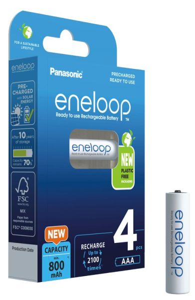 Panasonic eneloop AAA (HR03), 800 mAh - 4 Akku
