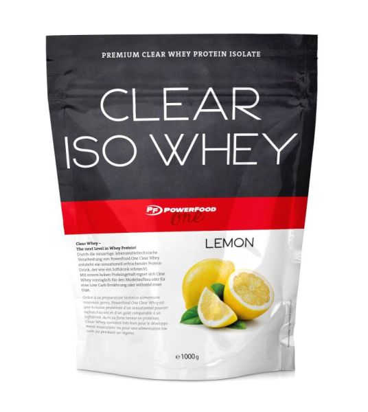 Powerfood One Clear Iso Whey (Lemon) - (1 kg Beutel)