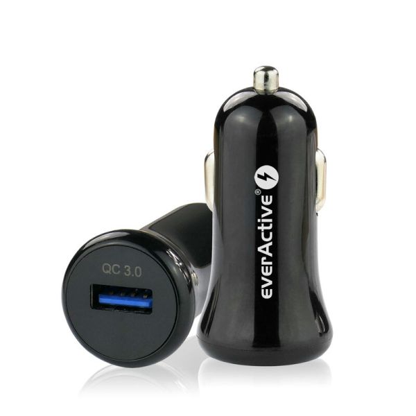 everActive CC-10 mit USB-A (QC 3.0) 18 W Schwarz - Autoladegerät