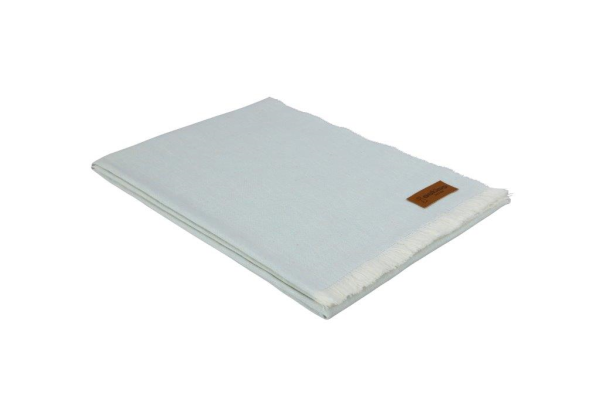 Eskimo «Pura» Plaid-Sommerdecke (130x180cm) mit Leinen - Minze