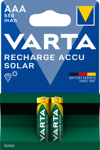 Varta Recharge Accu Solar AAA, 550 mAh - 2 Akku
