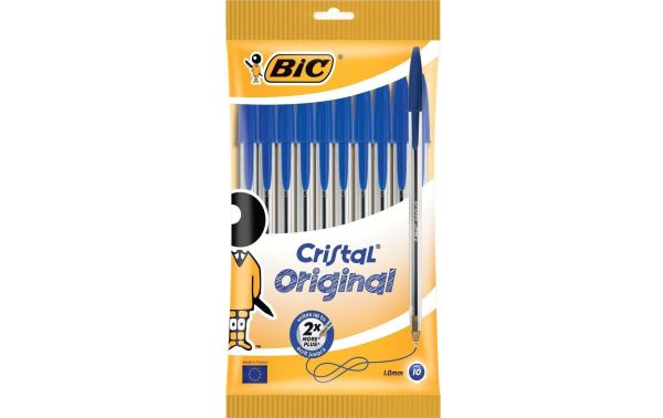 Bic Cristal Original, Blau - 10 Kugelschreiber