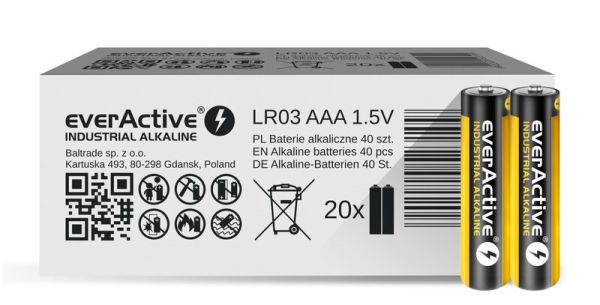 everActive Industrial Alkaline, AAA - 40 Batterien