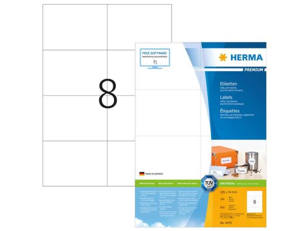 HERMA 4470, 105 x 74 mm - Universal-Etiketten