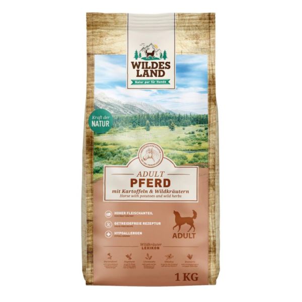 Wildes Land Pferd, Adult (1 kg) - Trockenfutter