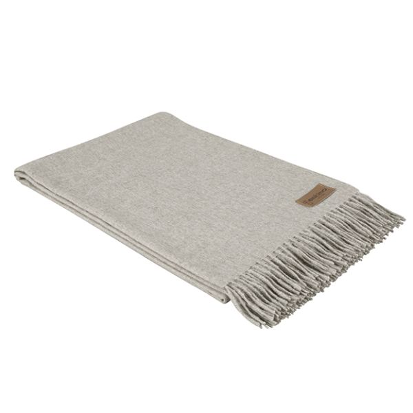 Eskimo Apus Decke (130x200cm) aus 100% Alpakawolle - Silber (Grau)
