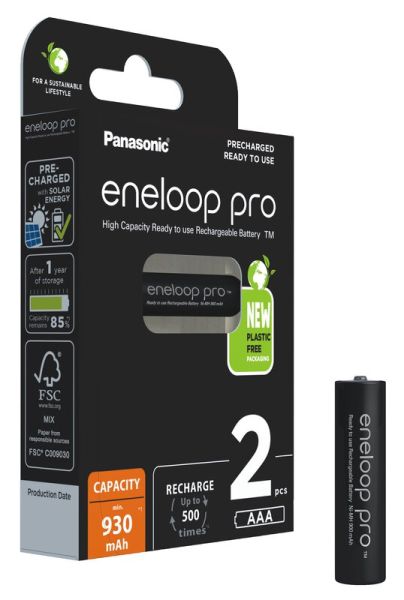 Panasonic eneloop Pro AAA (HR03), 1.2 V, 930 mAh - 2 Akku