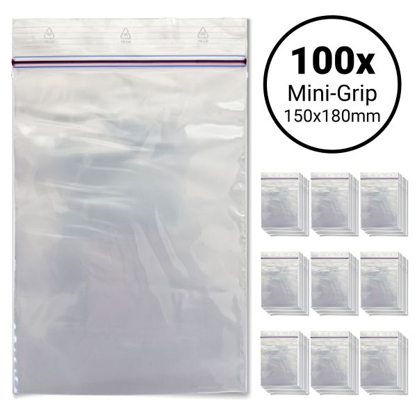 Audisana Schnellverschlussbeutel 150x180mm (Minigrip) - 100 Stück