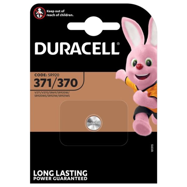Duracell 371/370 - Knopfzellen Batterie (1,55 Volt Zink-Silberoxid)